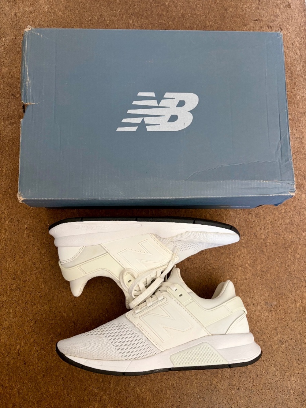 New Balance MS247 MS247EW Men’s Low Top Lace-Up Sneakers White US 7.5 D